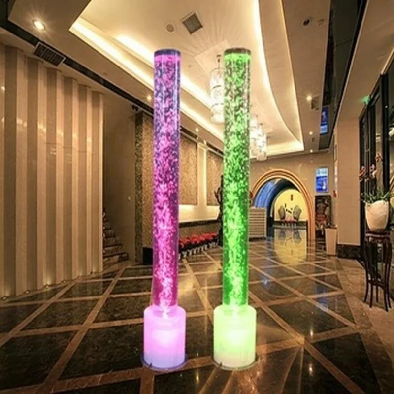 custom.Contemporary Acrylic Home Office Decor Rectangle-Shaped Incense LED Light Column Self-Adhesive Wall Floor Use