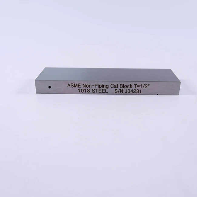 ASME Non-Piping Cal Block T=1/2 inch  ASME TYPE 1018 steel  calibration block for UT shear wave (1/2 inch thickness)