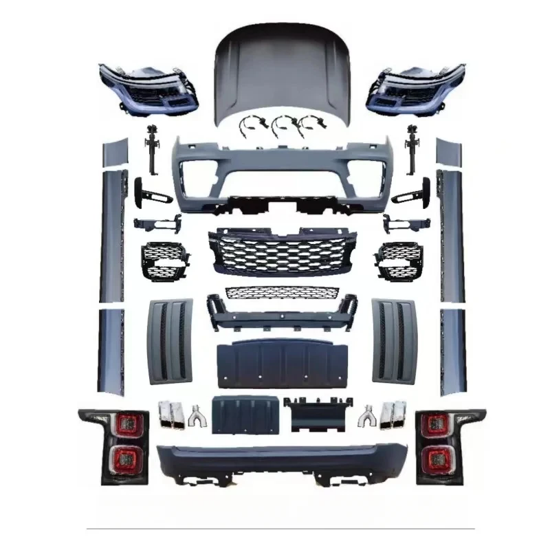 

Car Parts Body Kit Range-Rover 2014-2017 to SVO Front Rear Bumper with Grille,headlights,taillights,hood