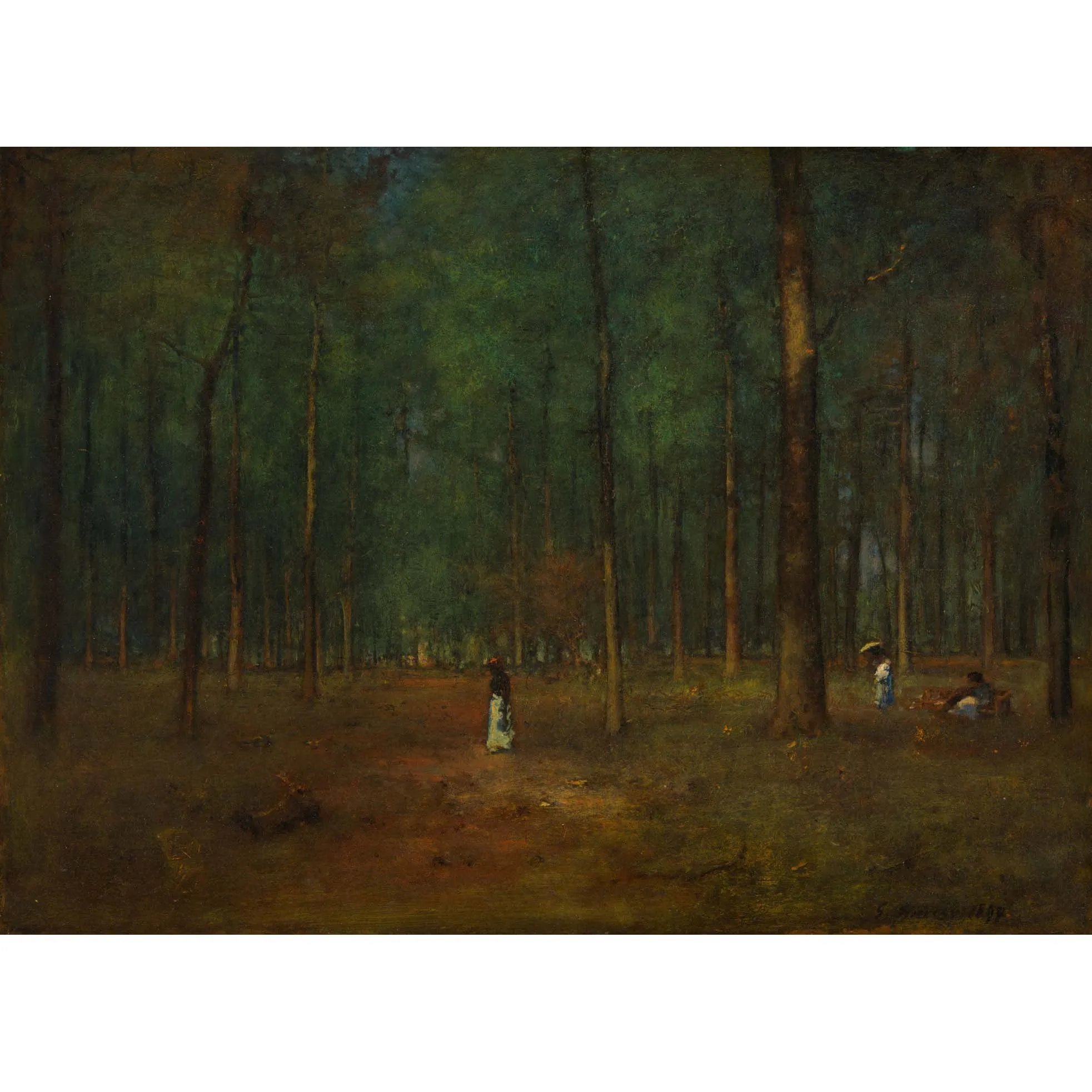 Georgia Pines by George Inness,Impression landscape oil painting,Hand painted famous painting reproduction,canvas wall art