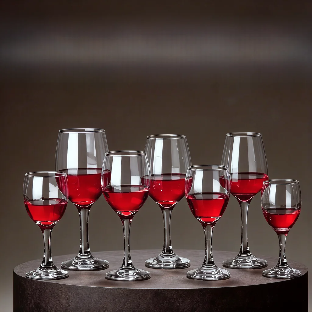 

Thickened Glass Wine Cups Set European Style High Footed Red Wine Glasses And White Wine Glasses for Hotel Restaurant And Bar