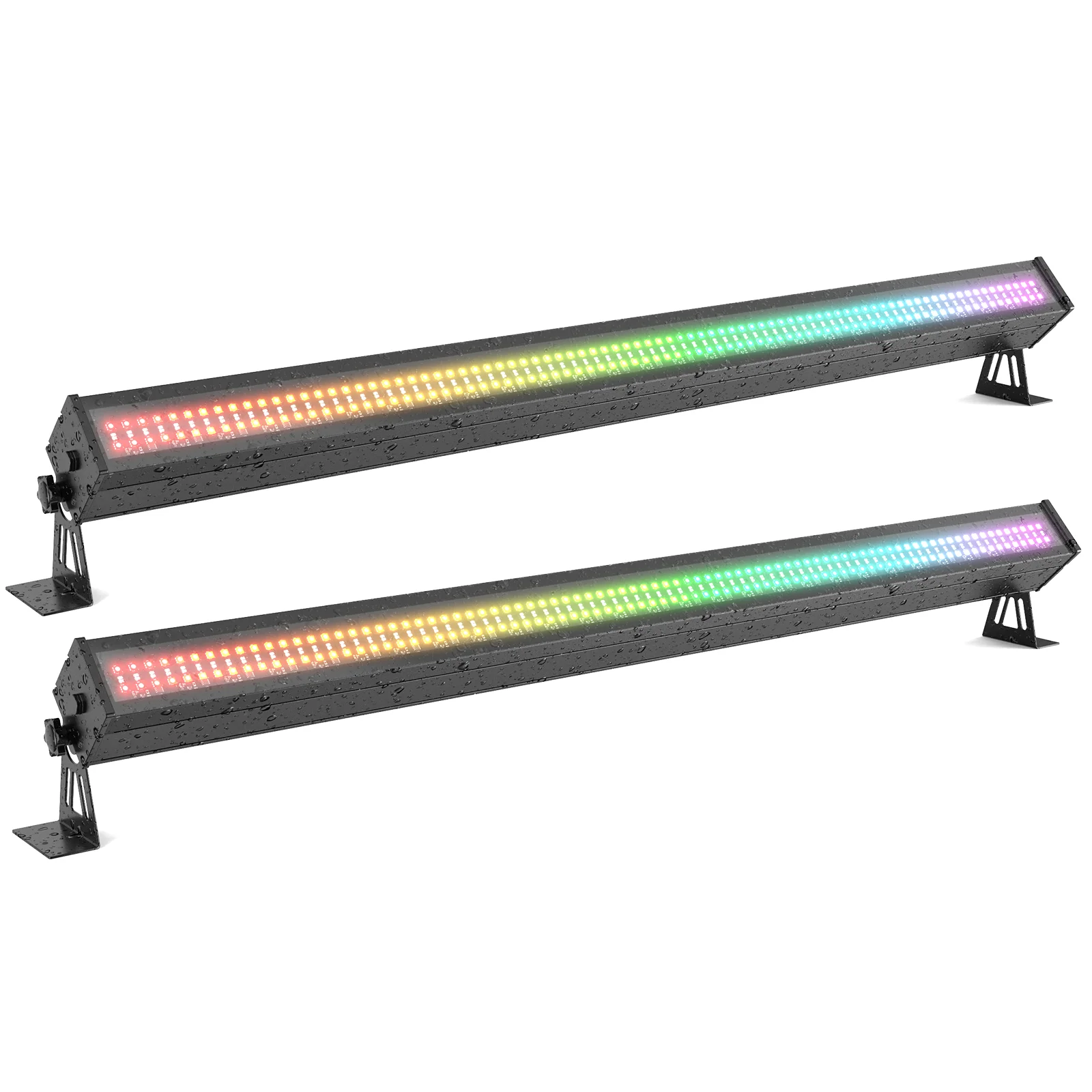 

Yiflamefly 2Pcs 100W IP65 Waterproof Wall Washer Lights 336LEDs RGB DMX Stage Light Bar For Outdoor Building Wedding Party