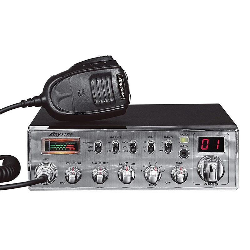 ARES II AnyTone - AM/FM/SSB 10M Mobile Transceiver with Cable Car Radio High Power SSB Radio