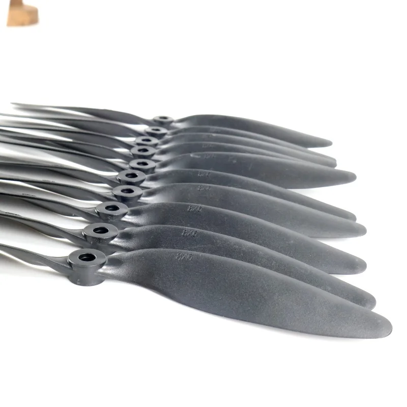 Hélices de fibra de vidrio y accesorios de nailon para avión RC Quadcopter perfecto 8x6 RC palas de hélices de avión 5/10 unids/lote 8060