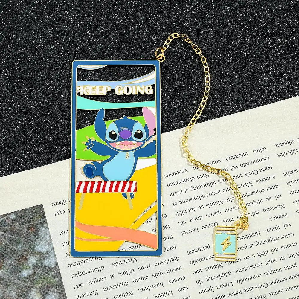 Disney Stitch милые мультяшные закладки креативные кавайные аниме металлические полые студенческие закладки мужские и женские канцелярские принадлежности подарки