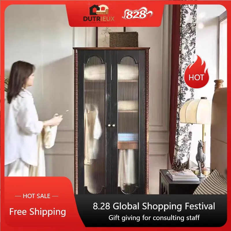 Luxury Glass Doors Wardrobes Orgnizer Modular Modern Adult Bedroom Wardrobe Storage Clothes Kleiderschrank Bedroom Furniture
