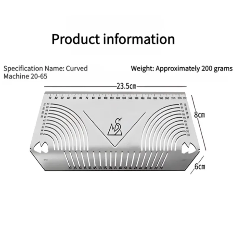 90 Degree Curve Drawing Ruler Rectangular Tube Rounded Corner Ruler Precision Angle Arc Marking Tool Square Steel 90 ° Ruler