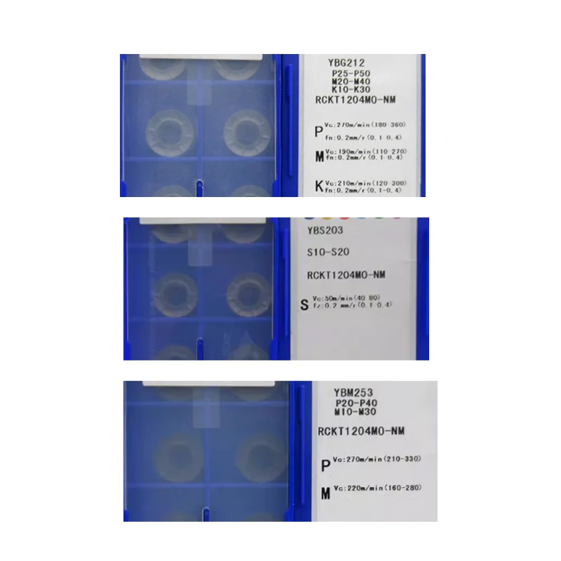 100% Original RCKT1204MO-NM YBG212 YBM253 RCKT1204MO-NM YBS203 insertos de carburo torno fresa RCKT1204 RCKT 1204 MO CNC