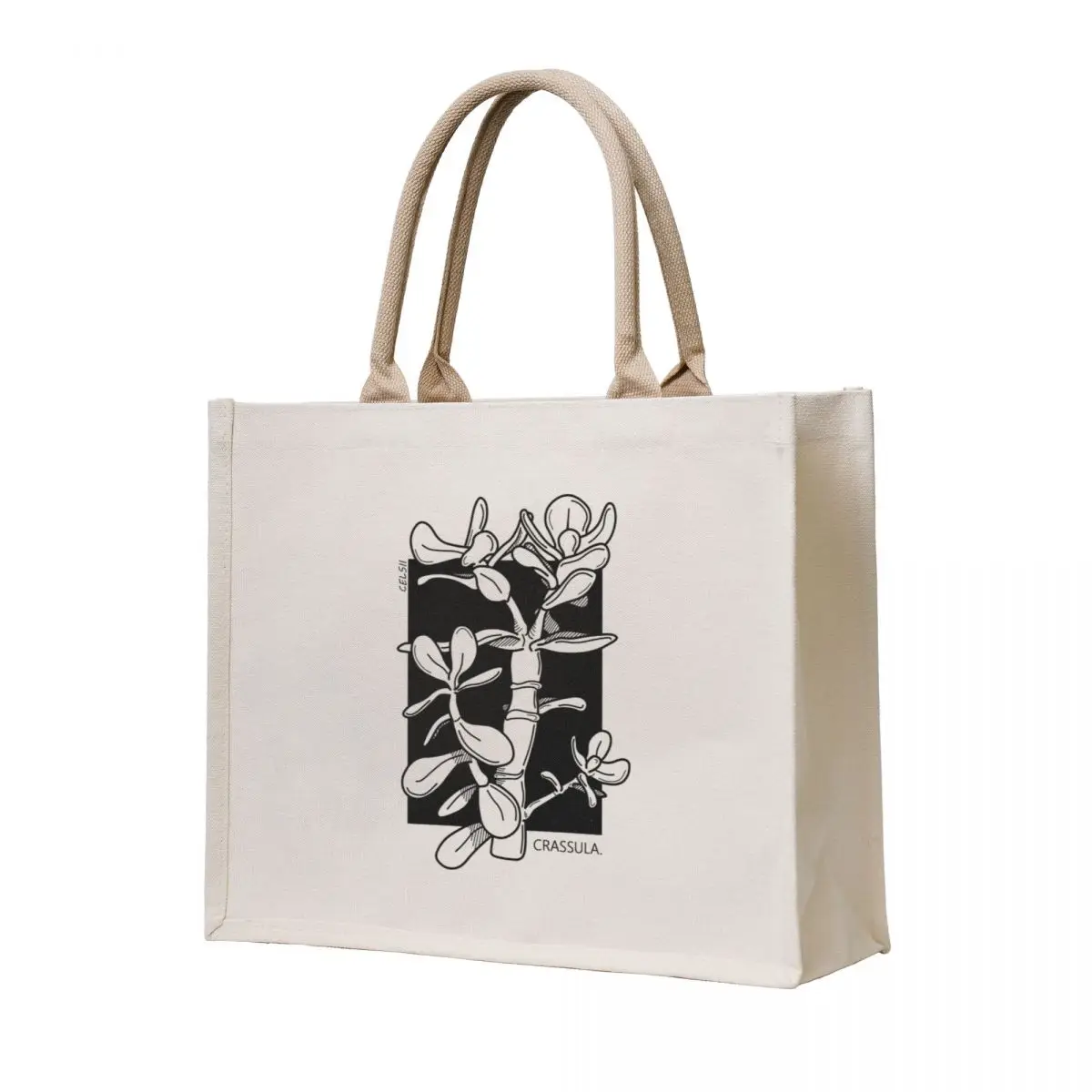 

Crassula jade plant Tote Bag bags woman 2025 Canvas shoulder bag custom tote bag