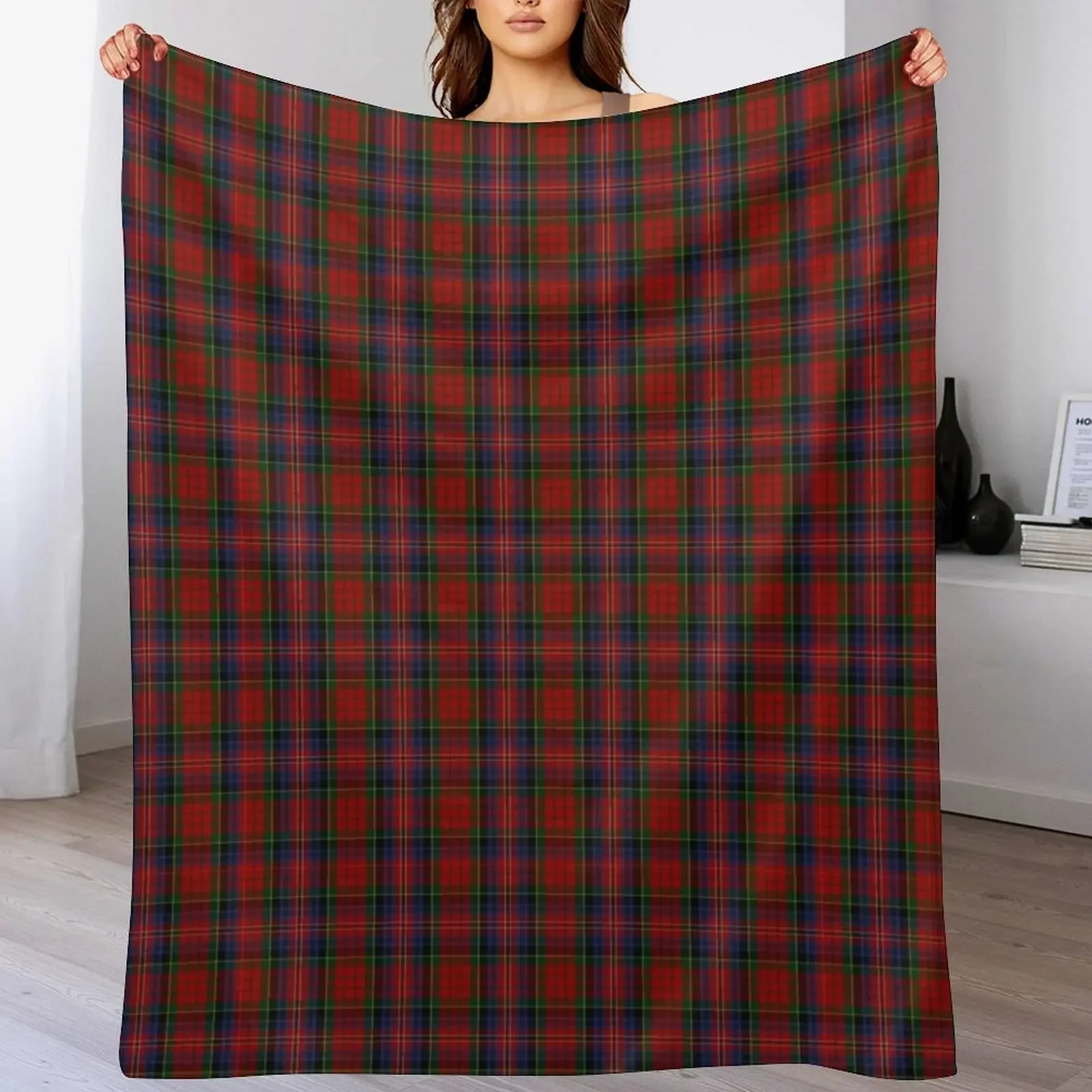 

MacPherson Clan Tartan Throw Blanket Extra Large Throw Sofa Throw wednesday blankets ands Blankets