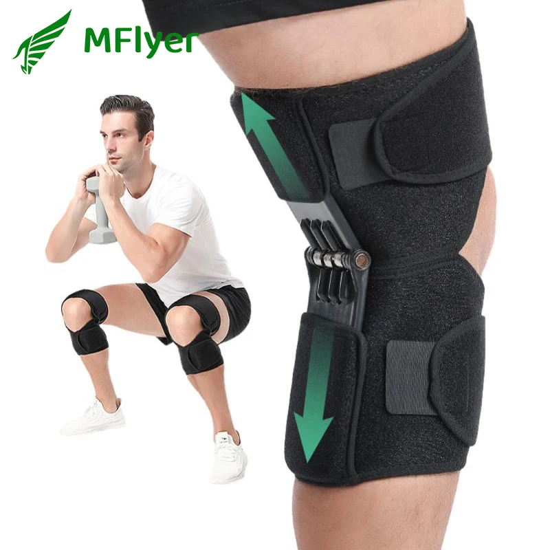 1Pc Knee Protection Booster Power Lift Join Support Knee Pad Spring Force Knee Booster for Climbing Sports Training Squat