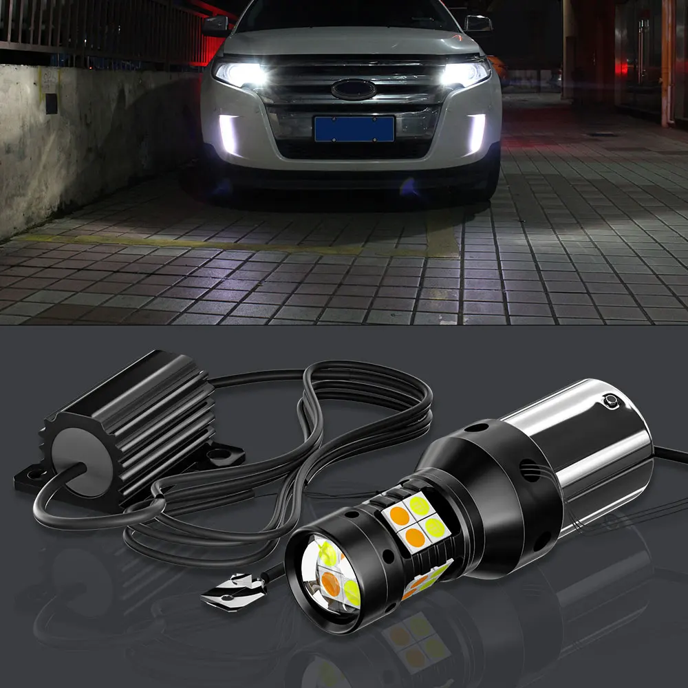 2 uds LED señal de giro de modo Dual + luz de circulación diurna Blub DRL Canbus accesorios para Dacia Solenza 2003 2004 2005