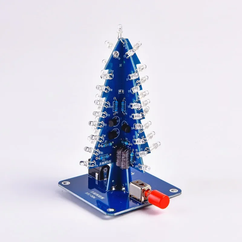 Seven-color LED flash tree electronic DIY manual welding spare parts HU-006