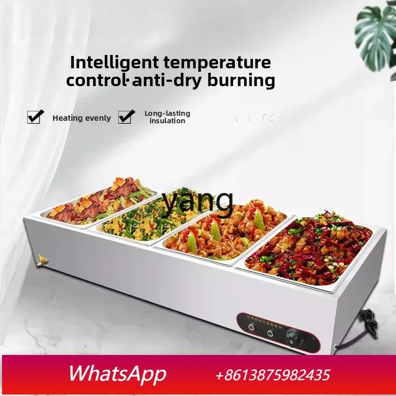 

Lcx stainless steel fast food insulation table commercial heating table self-service rice steamed vegetables cooked food