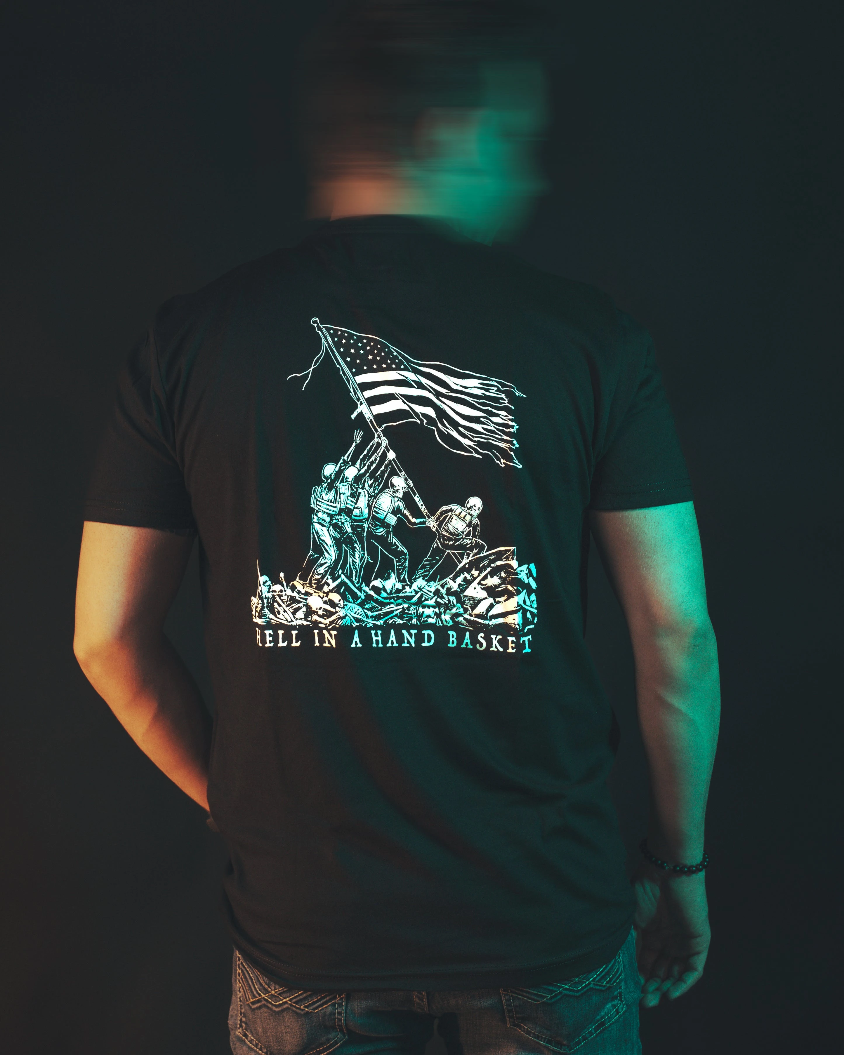 Hell in A Hand Basket T-Shirt Tactics Graphic Cotton Tees Printing High-end Luxury Unisex Style Both of Men and Women