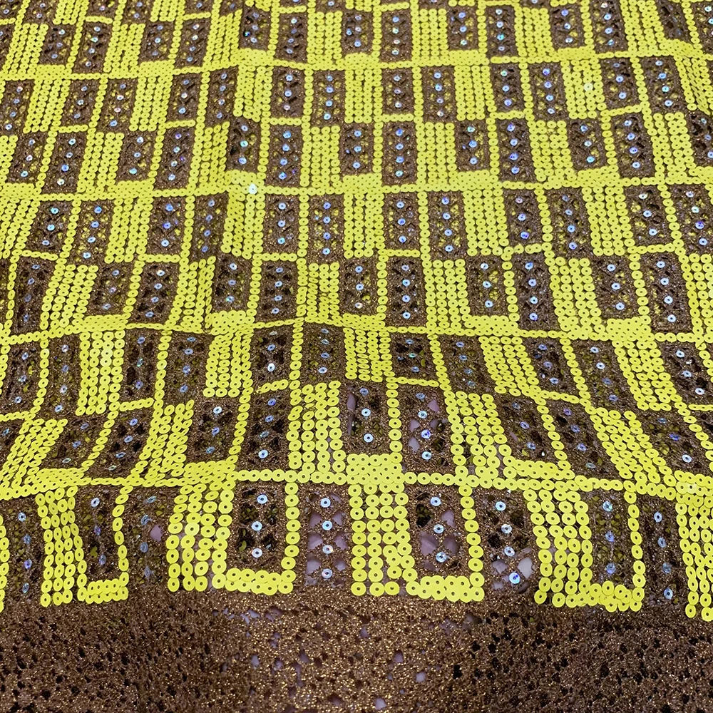 African Water soluble Lace Fabric 2025 High Quality French Mesh Lace Fabric With Sequins Nigerian Lace Fabrics For Wedding Dress