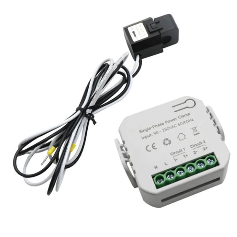 

Приложение HRBAJ-Tuya, умный двусторонний двусторонний счетчик энергии Wi-Fi, AC110V 220V с зажимом CT, кВтч, энергопотребление электроэнергии