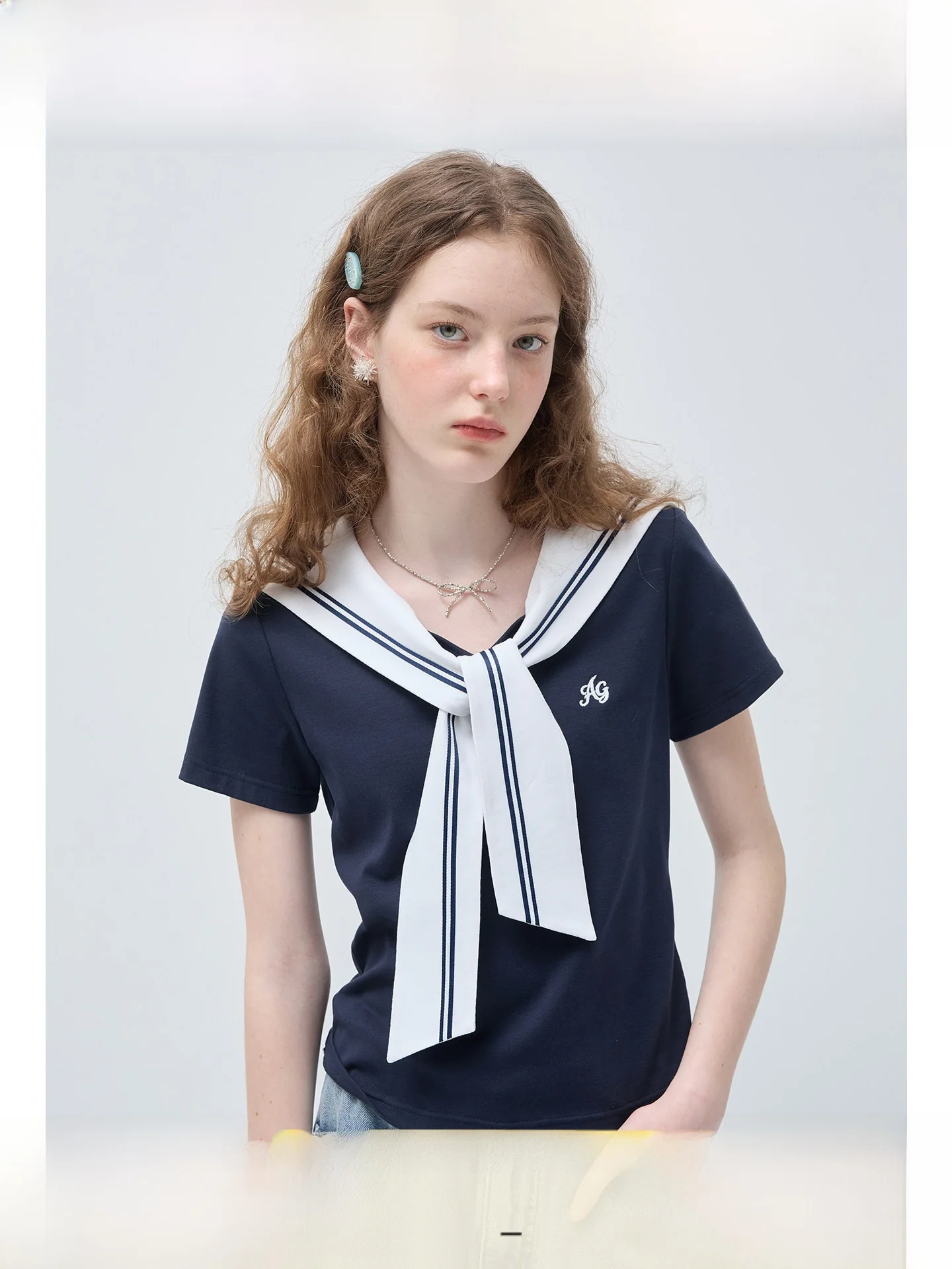 

Женская футболка больших размеров с коротким рукавом, приталенная, стандартной ширины на плечах, в студенческом стиле, летний топ для полных женщин, приятная к коже, B...