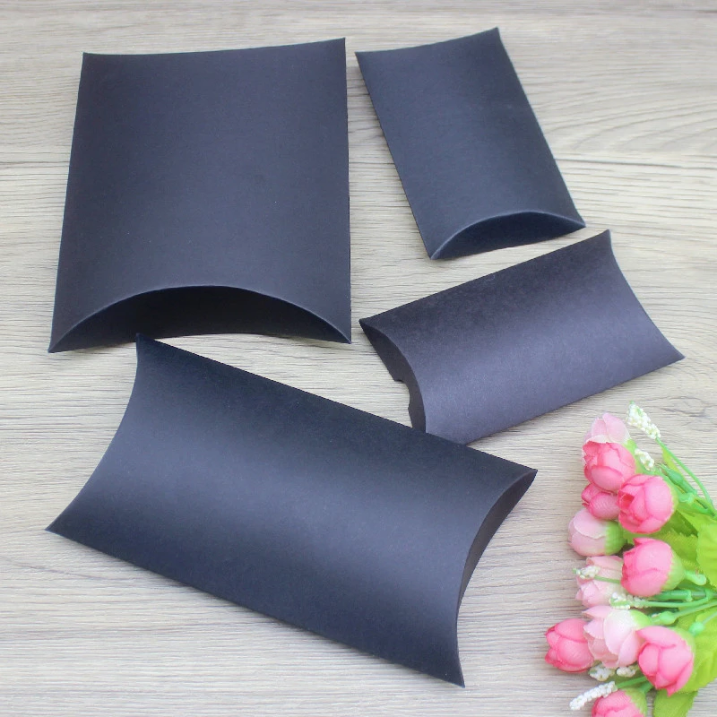 10pc Multis Size Gifts Box Vintage Kraft White Gifts Package Pillow Box Paper Party Suppiles Wrapping Jewelry Package
