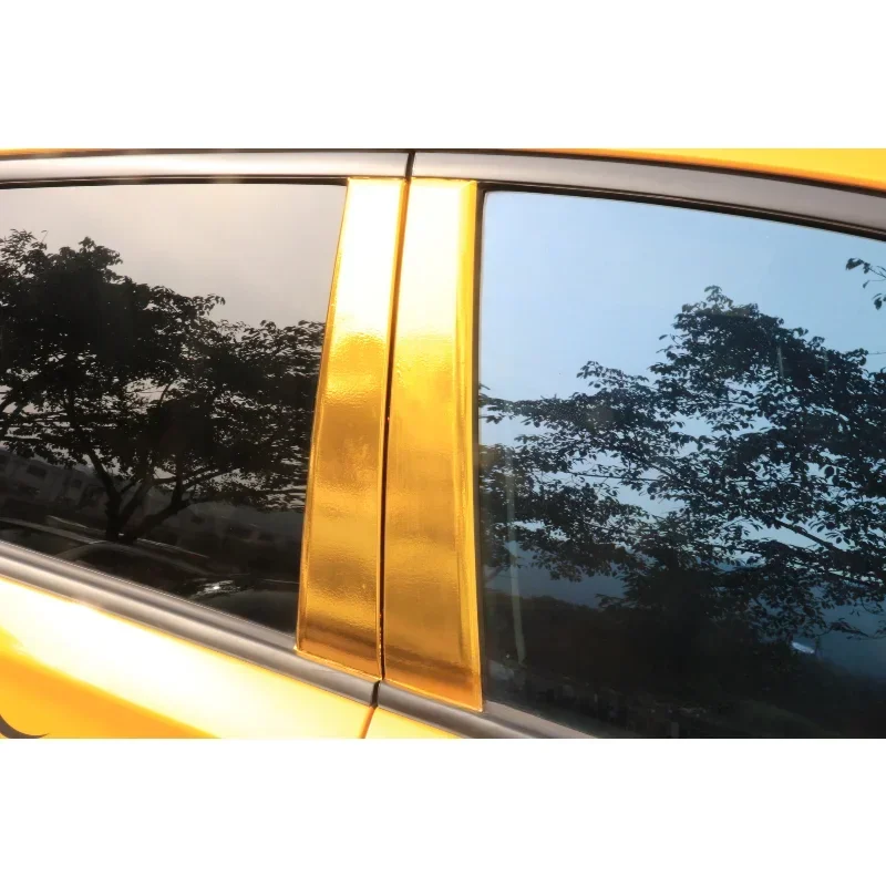 Universal Car Sticker B-pillar Modified Auto Paster Center Pillar Electroplated Film Anti-scratch Cars Sticker Car Accessories
