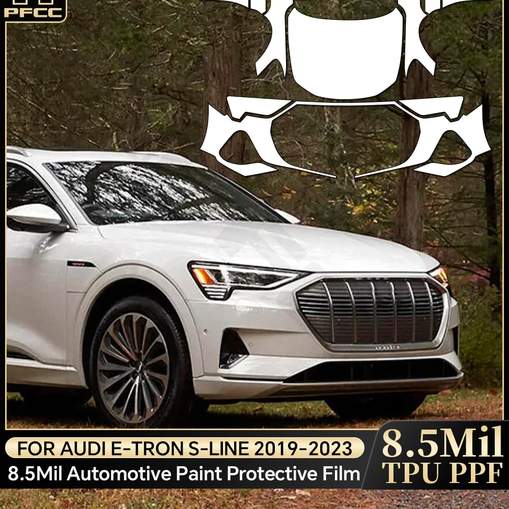 

For AUDI E-TRON 2019-2023 TPU Paint Protection Film Clear Bra Car Body Anti-scratch Pre-cut PPF Resistant Invisible Repairable