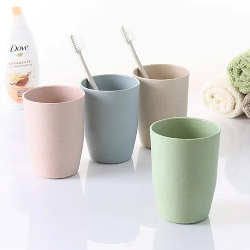 

Экологичная биоразлагаемая простая чашка для завтрака, пшеничная, для зубных щеток, для полоскания рта, для волокон, для молока