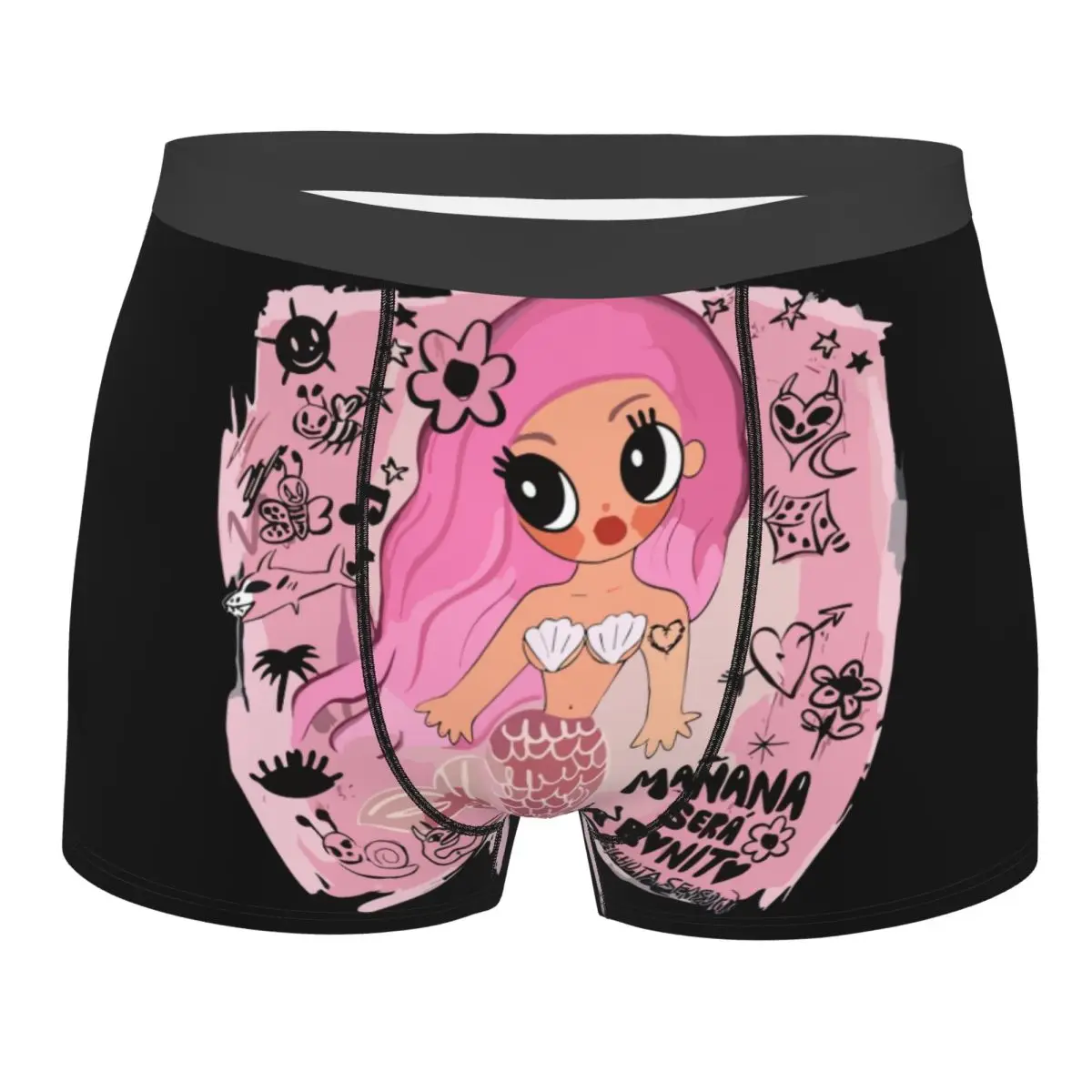 

Мужские трусы-боксеры Custom Karol G Mermaid Underwear Men Stretch Reggae Ainger