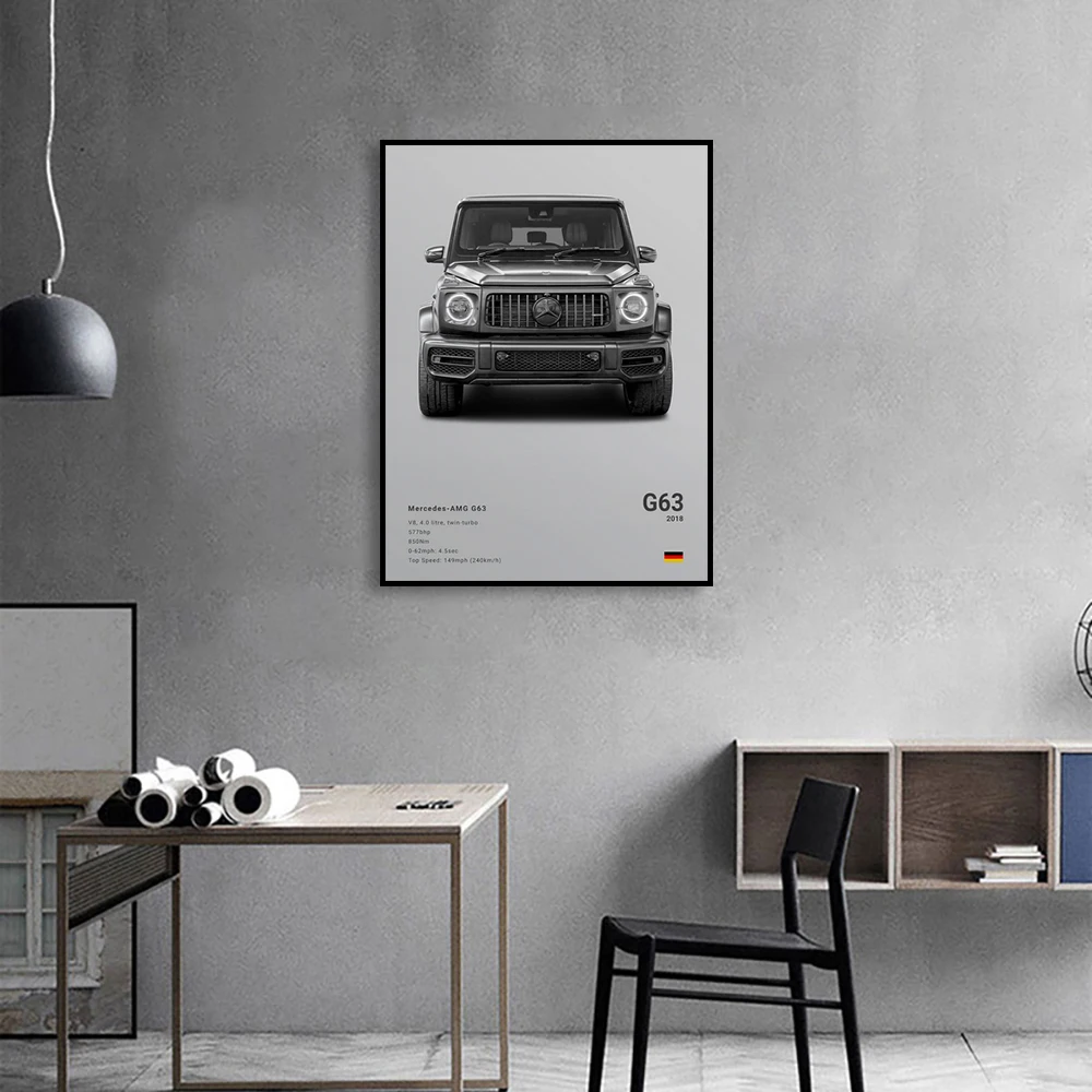 Famose auto R8 RS3 M3 M5 Canvas Wall Art Print Poster G63 AMG F40 STO murale decorativo Modern Home Decor regalo di compleanno senza cornice