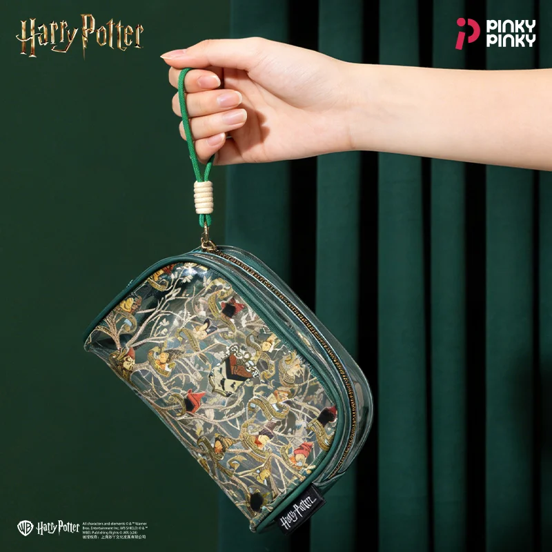 Pinky Harry Potter Makeup Bag Black Family Storage Pouch Clear PVC Wash Bag for Commuting Traval Gift for Fans Students Women view 4