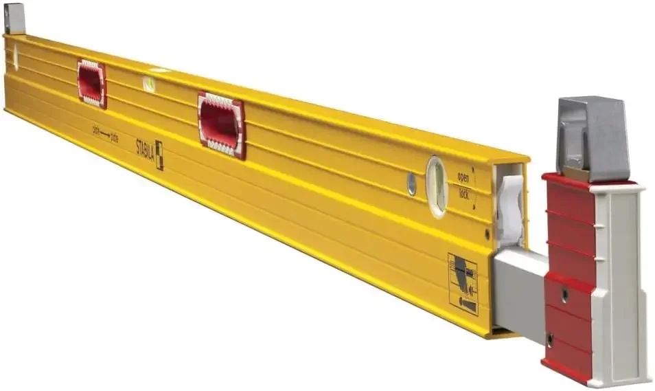 Stabila 35610 Tip 106T Uzatılabilir Plaka Düzeneği: 6-10 Fit Uzunlukta, Çıkarılabilir Ayaklarla Hassas Seviye Ölçümü