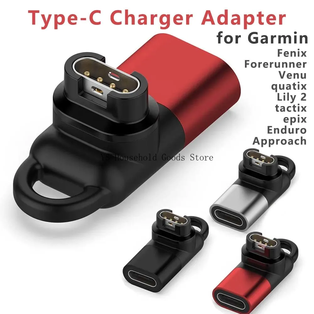 Charging Adapter for Garmin Fenix 8/7/7S/7X/6/6S, Forerunner 970/570/965/55, Instinct, Venu 3S/SQ, Vivoactive 6/5 - Type-C Adapt