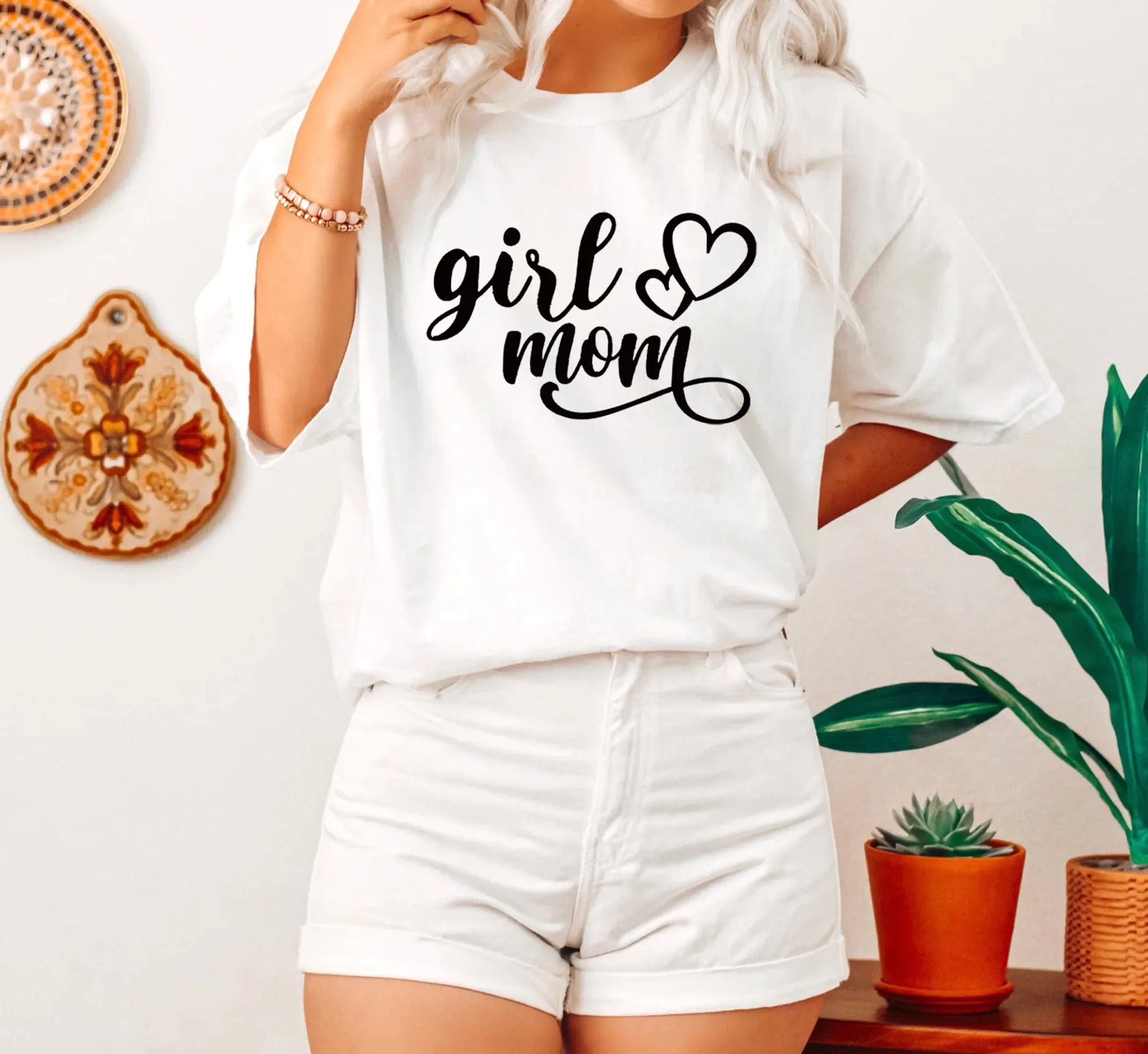 Girl Mom T Shirt Mothers Day For Mama Her Birthday Mother'S