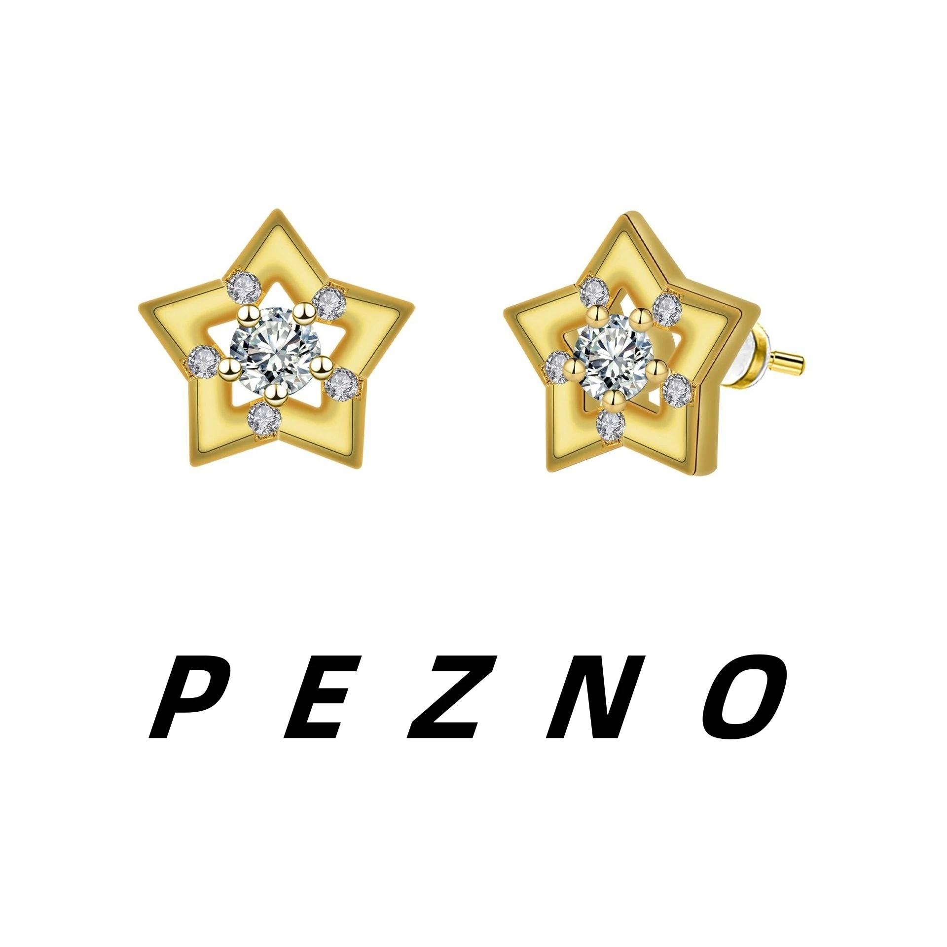 

925 Silver Needle Cute Hollow Star Stud Earrings for Women Hypoallergenic Sparkly CZ Earrings Birthday Christmas Gift