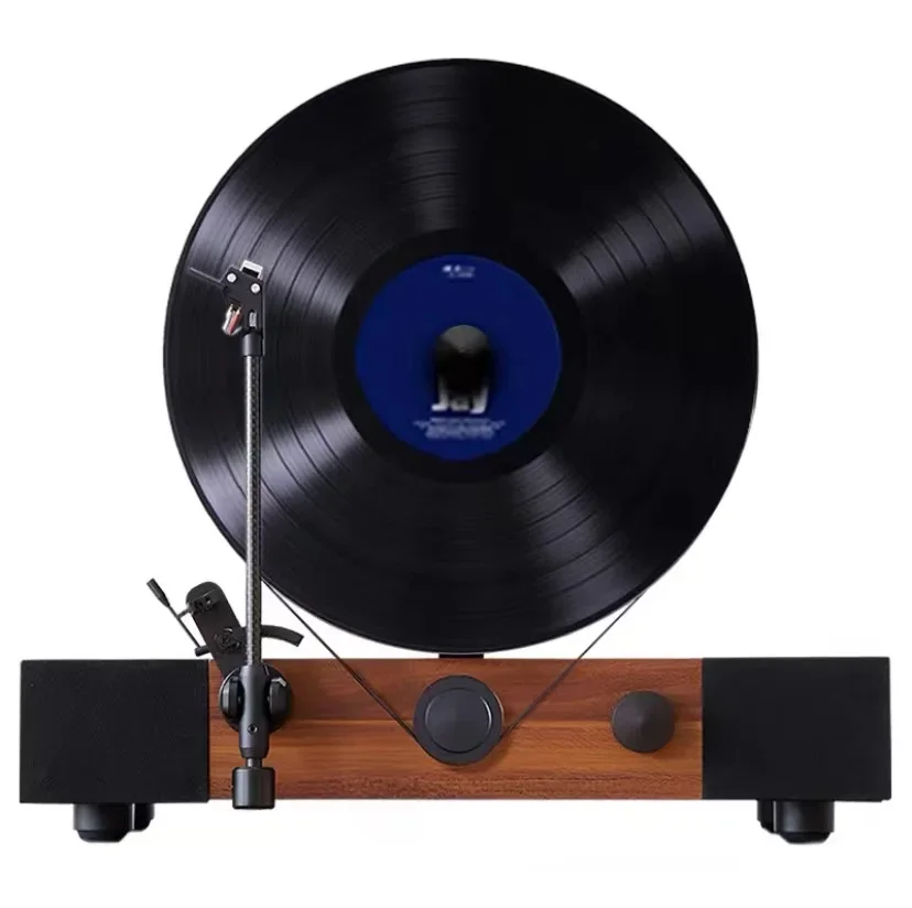 

Grammy upgrade vertical vinyl record player retro phonograph showroom studio European Bluetooth sound atmosphere