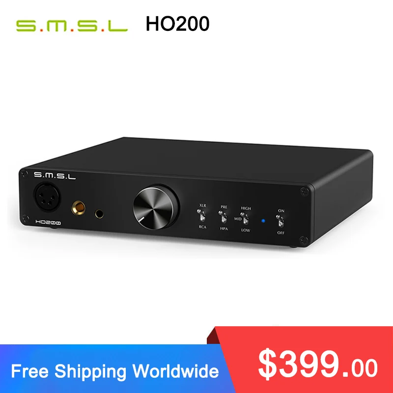 SMSL HO200 HiRes headphone amplifier 16ohm 6W/32ohm 3W RCA PRE output for Hi-End pre amp XLR balanced 4.4 balanced 6.35mm output