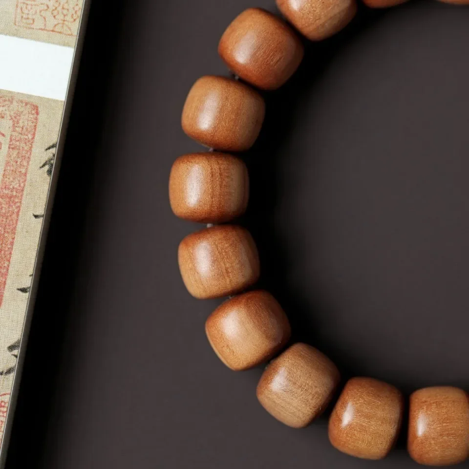 Live Broadcast Style Indian Old Agarwood 1.0*11 Bracelet Old Agarwood Incense Buddhist Prayer Beads 108 Pieces Men Women's Singl