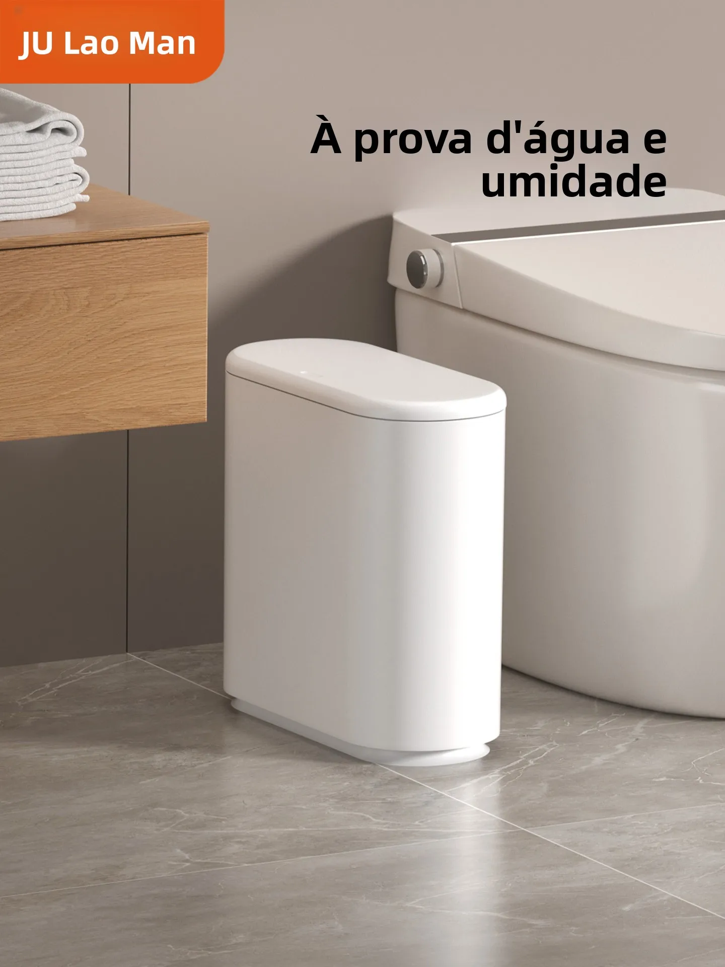 防水浴室用ゴミ箱-大容量-高級感-エレガントな新型-蓋付き-トイレ隙間用-小型-怠惰な猫ブランド-イタリアンミニマリストスタイル