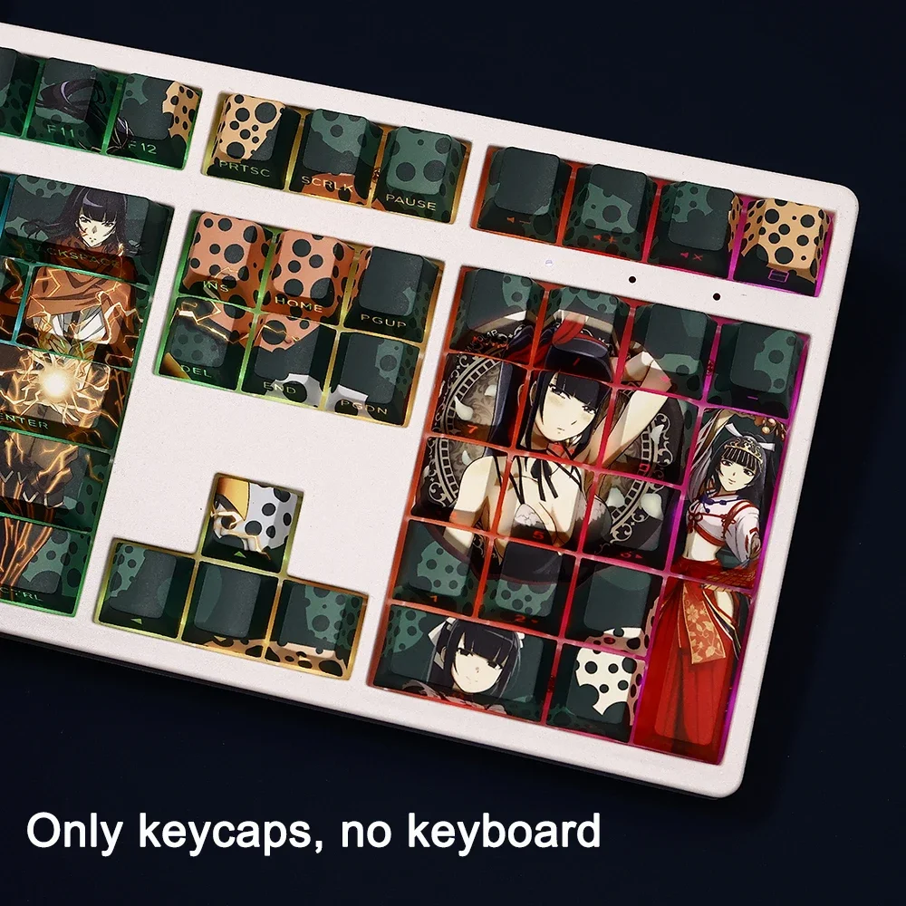 108 Tasten für das Overlord-Thema, Narberal Gamma PBT, Farbstoffsublimationsdruck, beleuchtete Tastenkappen, Cartoon-Anime-Gaming-Tastenkappen für ANSI 61 87 104. – Detail 11