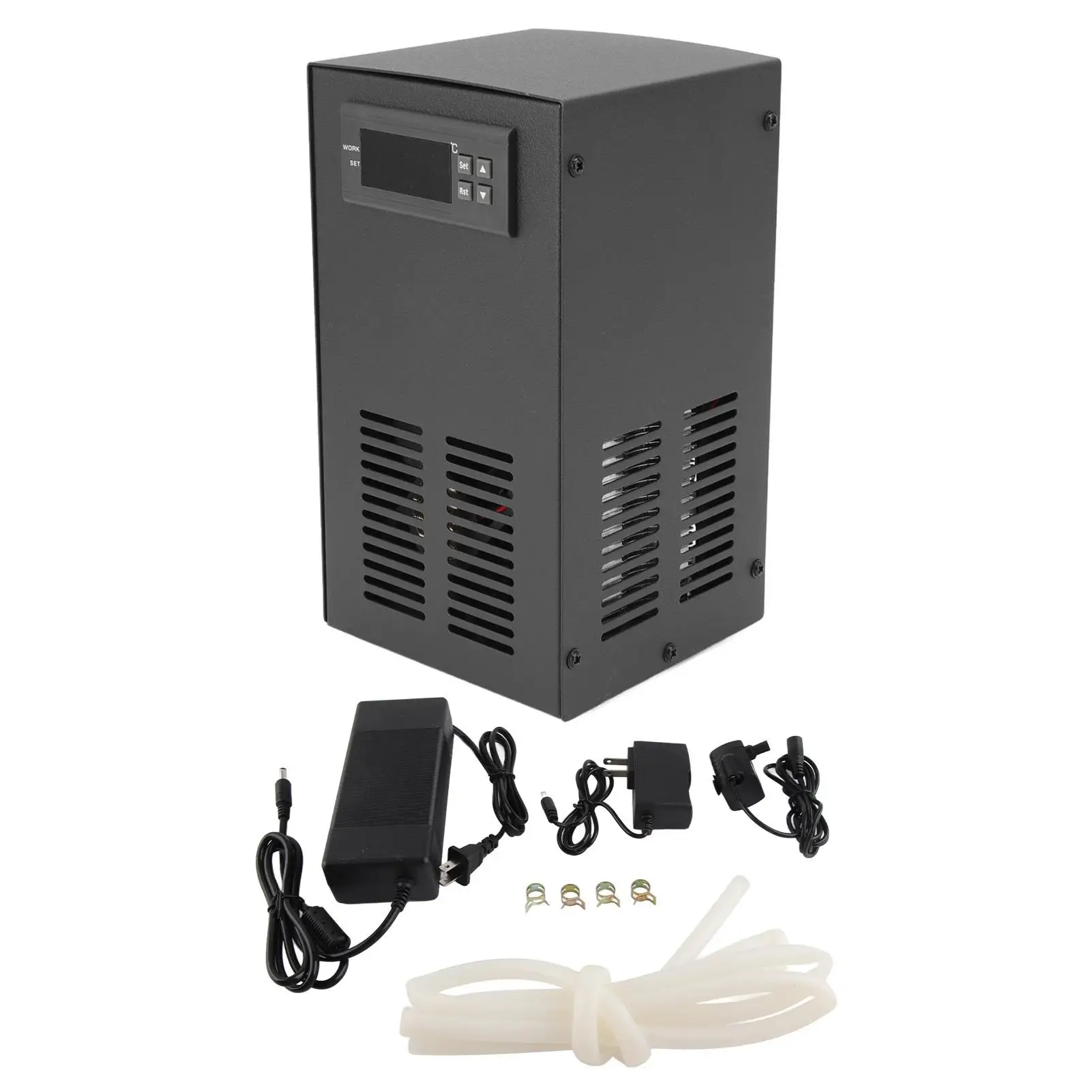 

120W Aquarium Chiller Metal Low Energy, Quiet Cooling System for Seawater Fish Tanks 100-240V