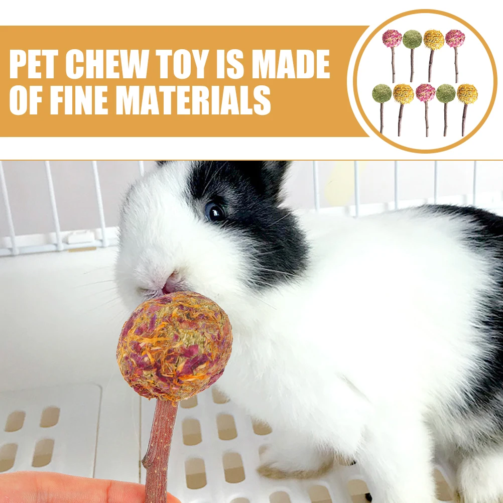 

9Pcs Pet Wooden Chewing Sticks Natural Hamster Rabbit Guinea Pig Teeth Grinding Chewing Playthings Small Animal