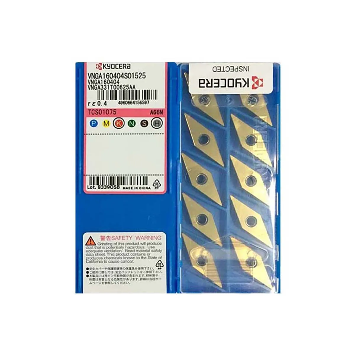 

Kyocera Original VNGA VNGA160408T02025 VNGA160404T02025 A65 VNGA160404S02025 PT600M Твердосплавные токарные пластины