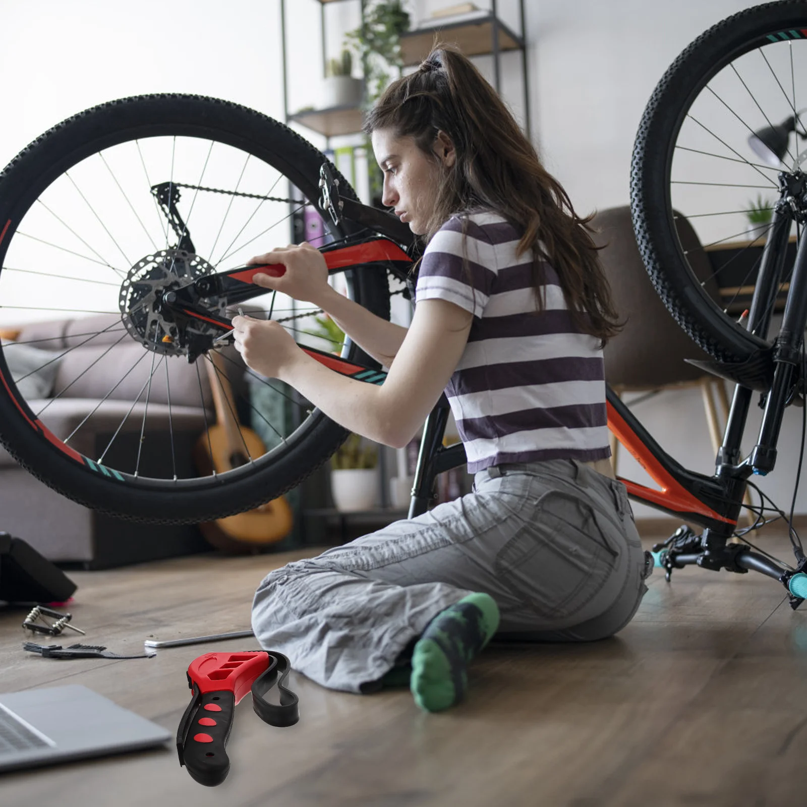 

2Pcs Rubber Strap Wrench Bottle Opener Adjustable Multifunctional 8inch 6inch Reinforced Comfortable Handle Strap Wrench