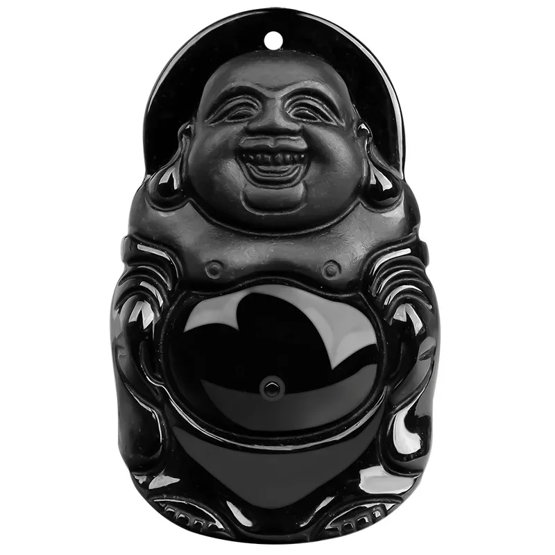 

Burmese Jade Maitreya Pendant Black Accessories Gifts for Women Necklace Necklaces Natural Jadeite Jewelry Stone Emerald