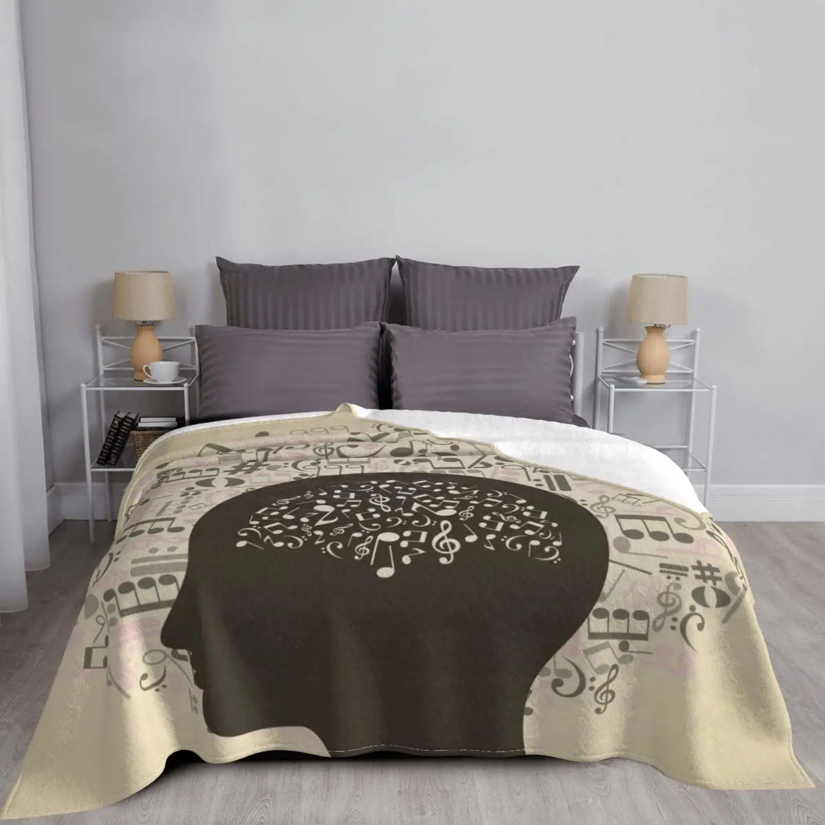 Susan Davis On Hukommelse Music And The Brain Musical Note Blanket Velvet Autumn Portable Throw Blanket for Sofa Car Rug Piece