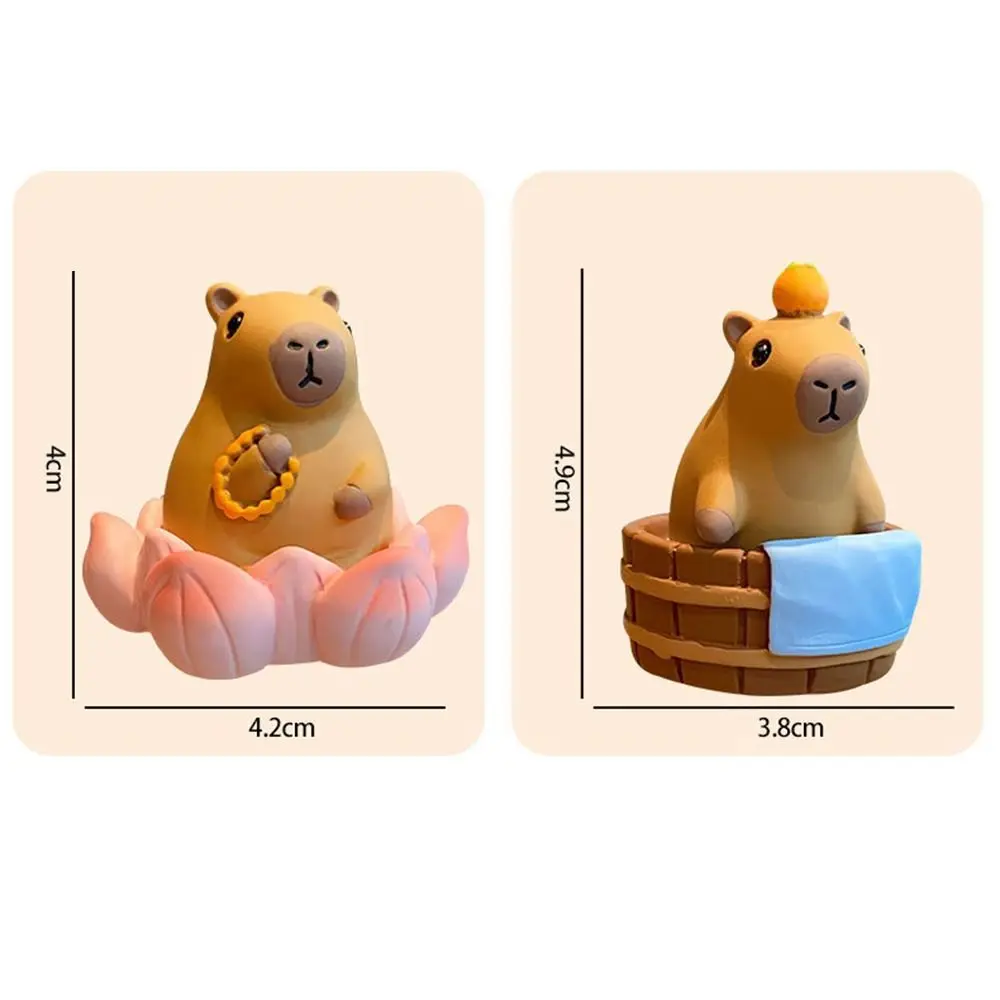 Capybara Model Figure Capybara Resin Ornaments for Women Creative Trend Car Decorations Table Furniture Desktop Decorations