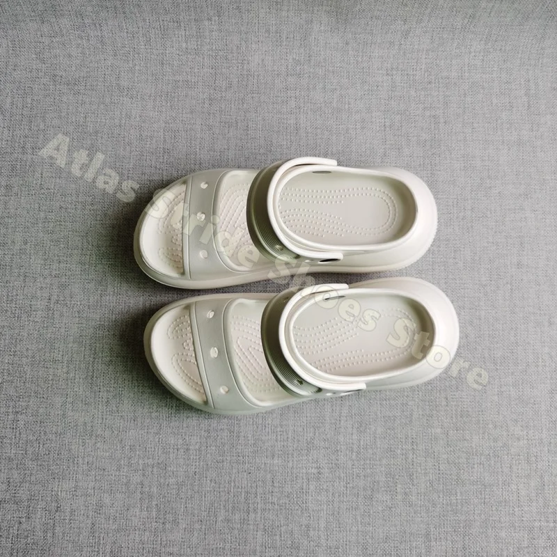 Unisex Ivory EVA Slide Sandals Custom-Fit Heel Strap Plush Sole Slip-Resistant Fast-Drying Airy Daily Leisure Outdoor Shoes
