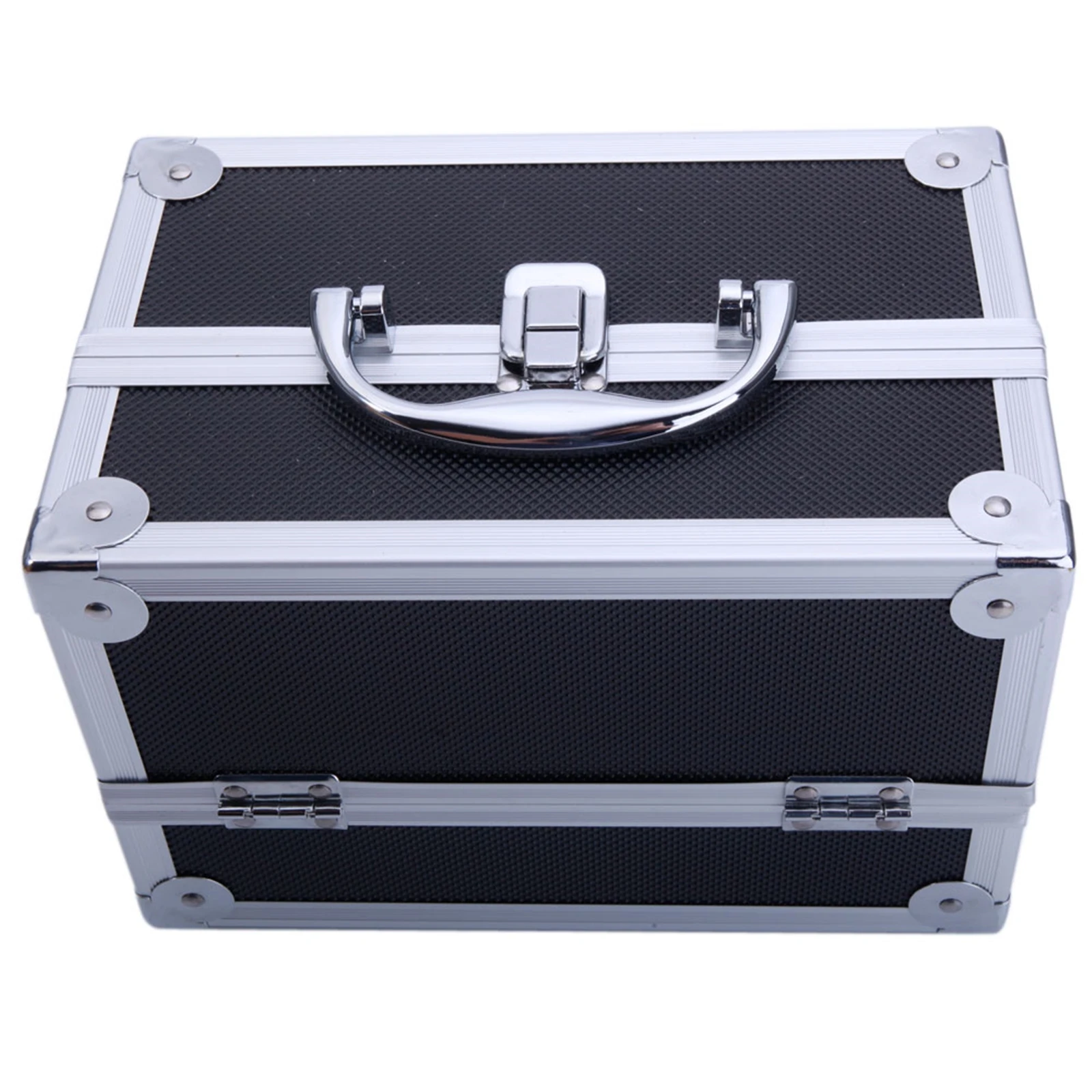 SM-2176 Aluminum Makeup Train Case Jewelry Box Cosmetic Organizer with Mirror 9