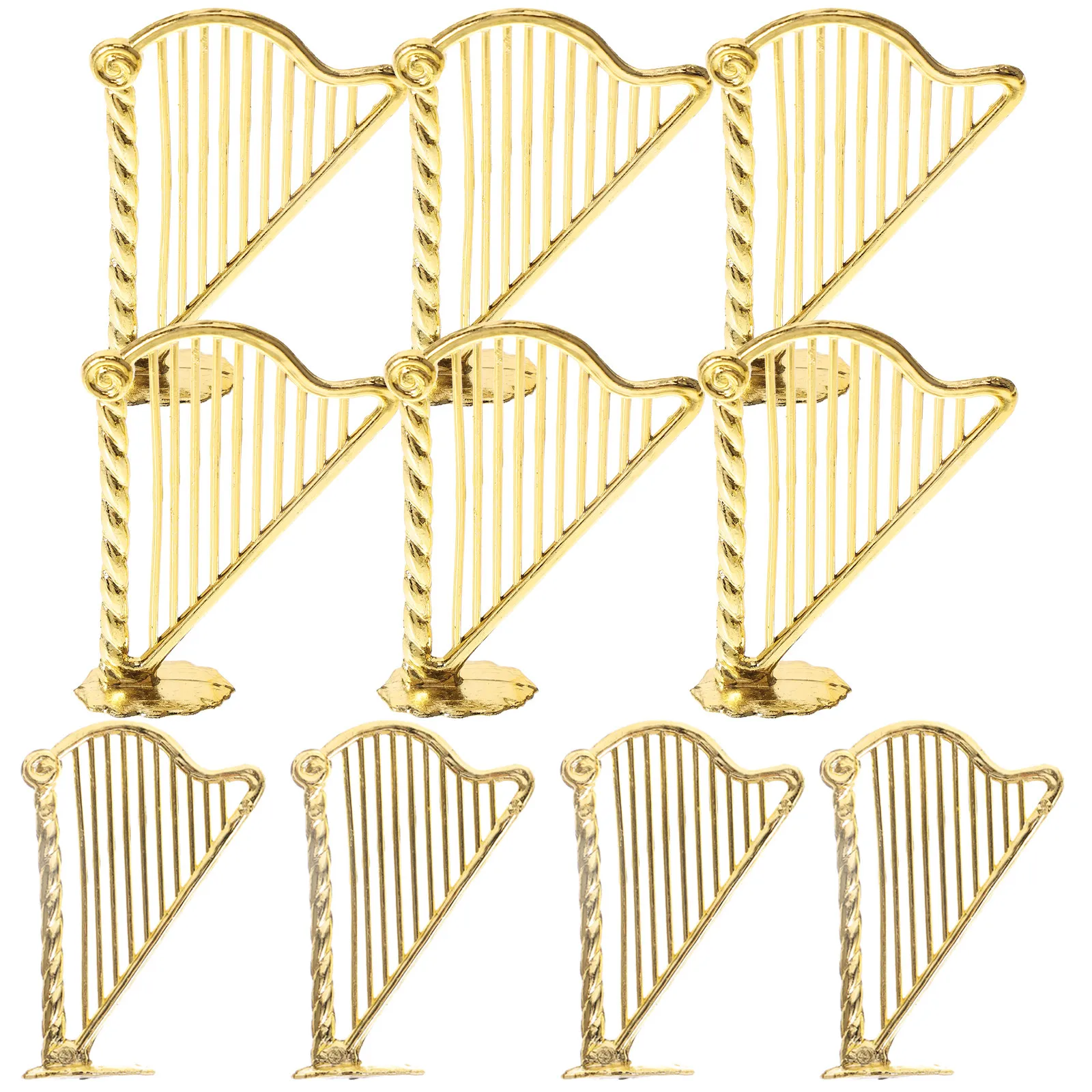 Musical Instrument Xmas Ornaments - 10 Pezzi Miniature di Arpe, Decorazioni