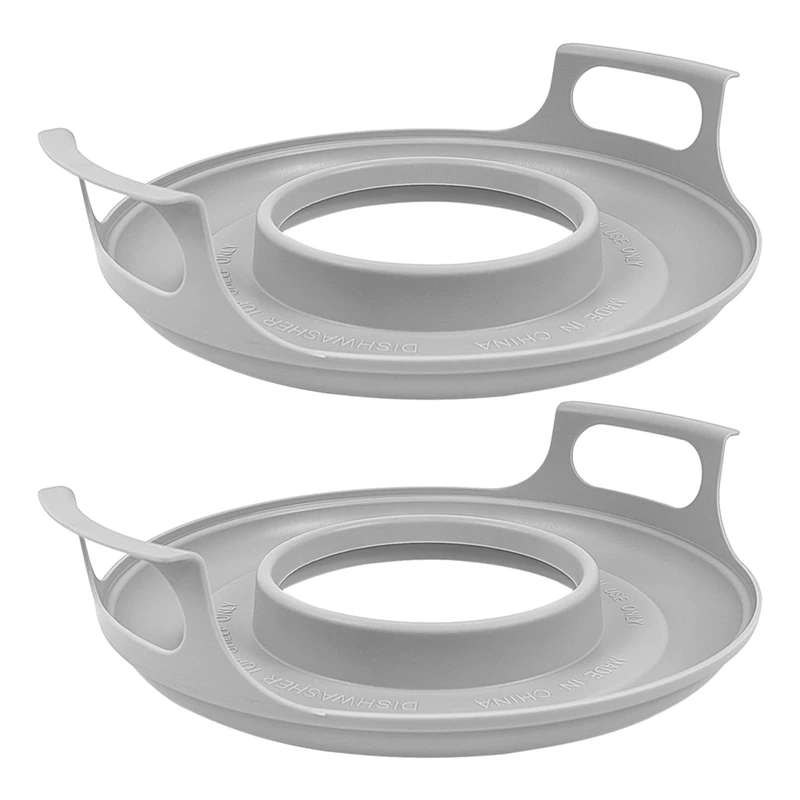 2 Piece Set Microwave Bowl Holder With Handles - Innovative Microwave Cooling Plate Tray