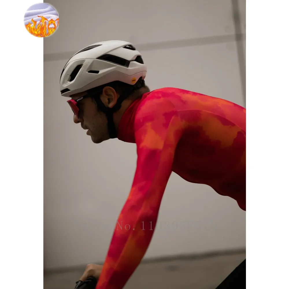 

RH77 Hot Selling Winter Long Sleeve Cycling Jerseys Bike Tops For Men Thermal Fleece Bicycle Shirts Pro Team Racing Clothing